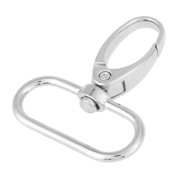 20 st. väskspännen i zinklegering, vridbara karbinhakar, nyckelringskrokar (32 mm)