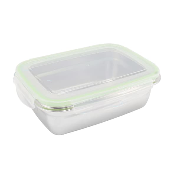 Fyrkantig Bento-lunchlåda i rostfritt stål, läckagesäker, 350 ml