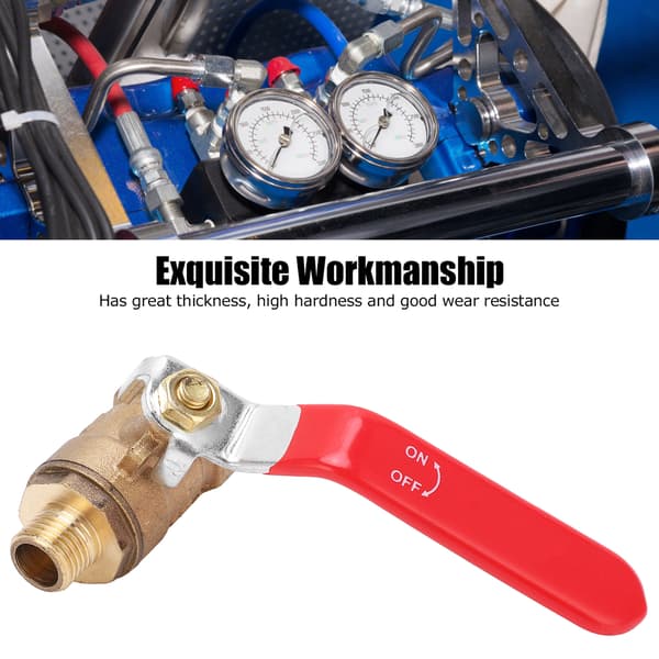 Luftkompressor kulventil gjuten mässing 1/2\" FPT x 1/4\" MPT röradapterkit