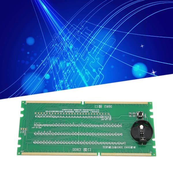 PC RAM Tester DDR2 DDR3 2-i-1 PCB Material Lysemitterende Dioder Desktop Bundkort Tester med LED