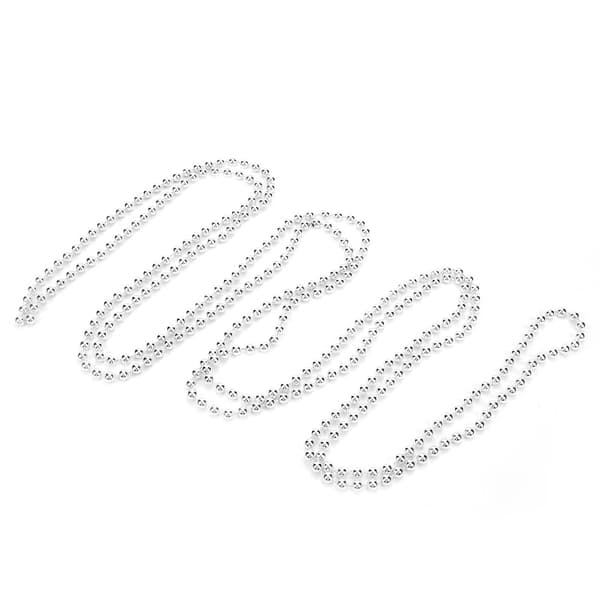 6mm 2,7 meter silverpärlkedja jul bröllopsdekoration klädtillbehör