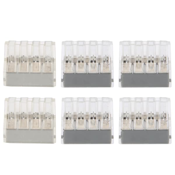 100 stk. PCT-108 Push Wire-forbinder, hurtig samlemuffe til massive og flertrådede ledninger, universel pasform