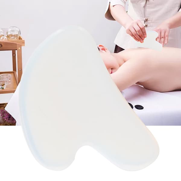 Naturlig Opal Skrapbräda Kropps Guasha Ansiktsmassager Hälsovårdsverktyg