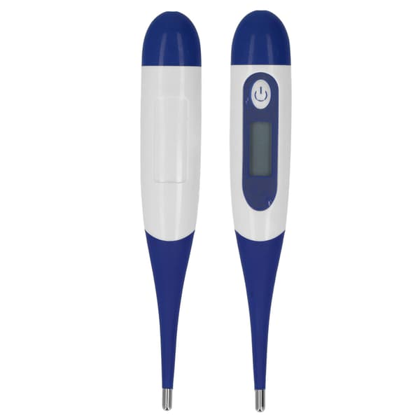 2-pack djurtermometer i plastskal, noggrann elektronisk LCD-temperaturmätare