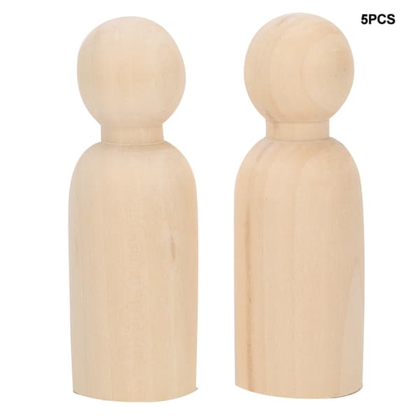 10 st 75 mm träpinnar, DIY målarleksaksfigurer för barnpyssel