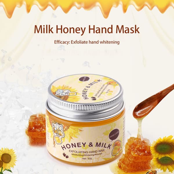 visualsource 50g Mjölk Honung Exfolierande Återfuktande Vitgörande Handvårdsmask