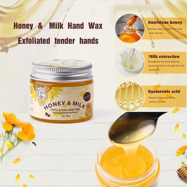 visualsource 50g Mjölk Honung Exfolierande Återfuktande Vitgörande Handvårdsmask