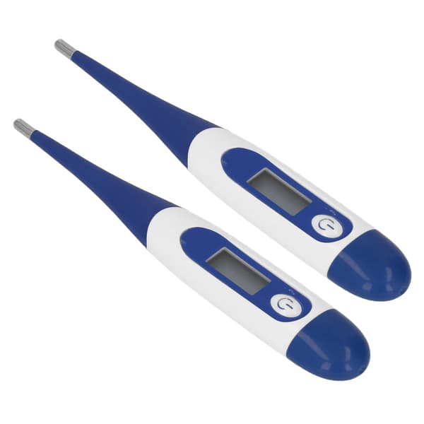 2-pack djurtermometer i plastskal, noggrann elektronisk LCD-temperaturmätare