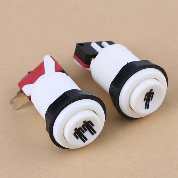 Lång Startknapp DIY Kit 1p 2P Spelare Tryckknapp för Arkadspel