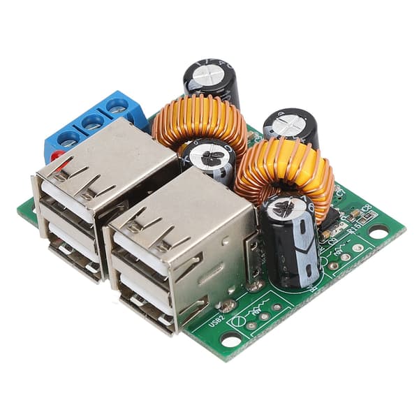 4-vejs USB-oplader modul Buck Converter DC 12V 24V 40V Step-Down til 5V 5A Strømforsyningskort