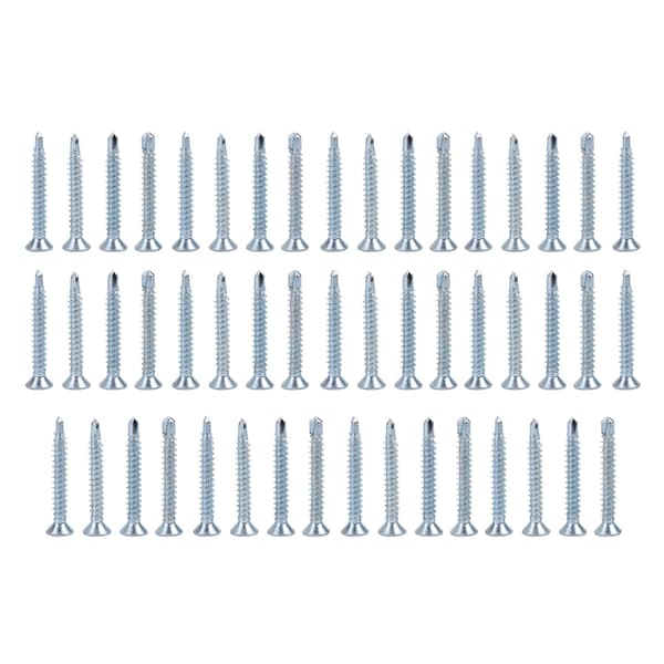 Itsekierteittävä ruuvisarja, litteä pää, 50 kpl M4.2x19mm