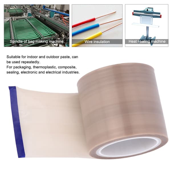 Glasfiber PTFE-klæbebånd til forsegling af elektronik grå 0,08mmx50mmx10m rulle