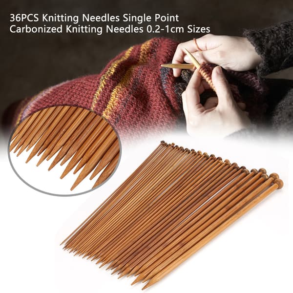 36 st stickor Enkelspetsiga karboniserade stickor 0,2-1 cm storlekar