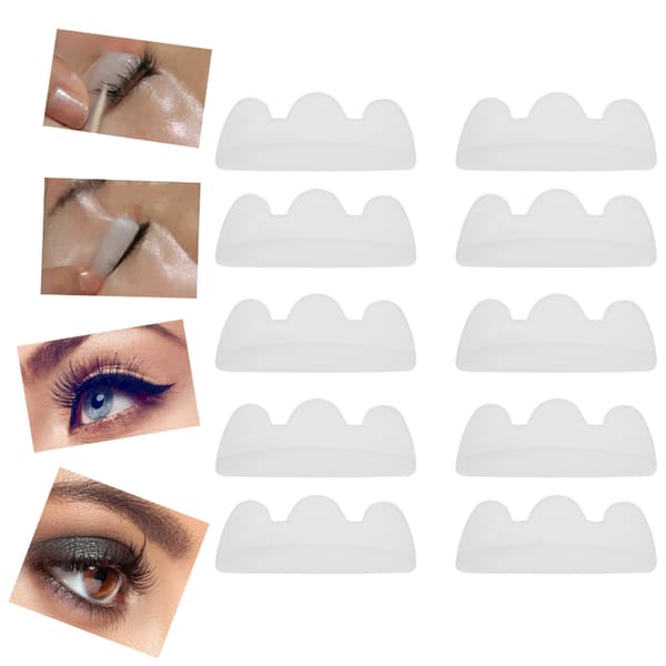 5 par silikone øjenvippe permanent puder øjenvippe curling løfteskjold patch makeup værktøj