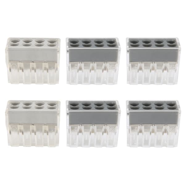 100 stk. PCT-108 Push Wire-forbinder, hurtig samlemuffe til massive og flertrådede ledninger, universel pasform