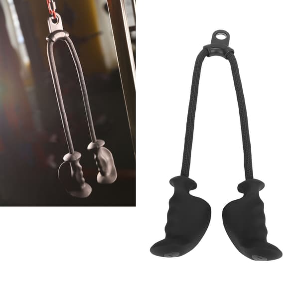 Dubbeländad Triceps Pulldown Rep TPE Nylon 60cm Kabelmaskin Tillbehör för Pushdown & Core Crunch Hemmagym 1st