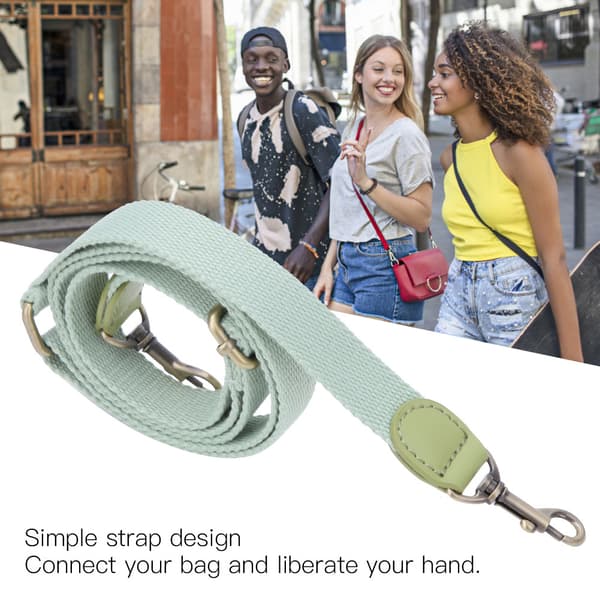 Håndlavet DIY Patchwork Tilbehør Justerbar Crossbody Taske Læderrem til CBD065-066Grøn