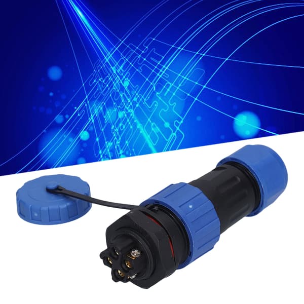 Vattentät IP68 Aviation Power Socket Bakmutter 250V Kabeltrådsanslutning LP204 Pin