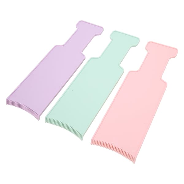 3 farver Balayage Highlighting Paddle Dye Folie Farvning Balayage Board Sæt til Hårblegning