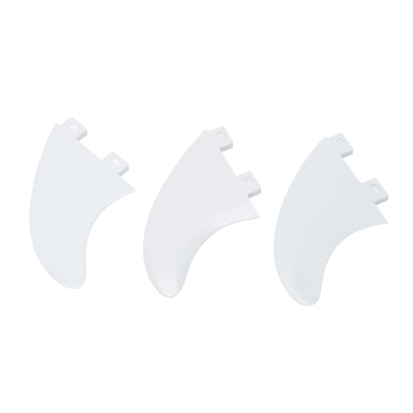 3PC Vita PVC Surfbrädsfenor Ersättningsset för SUP-bräda & Utomhus Surfutrustning