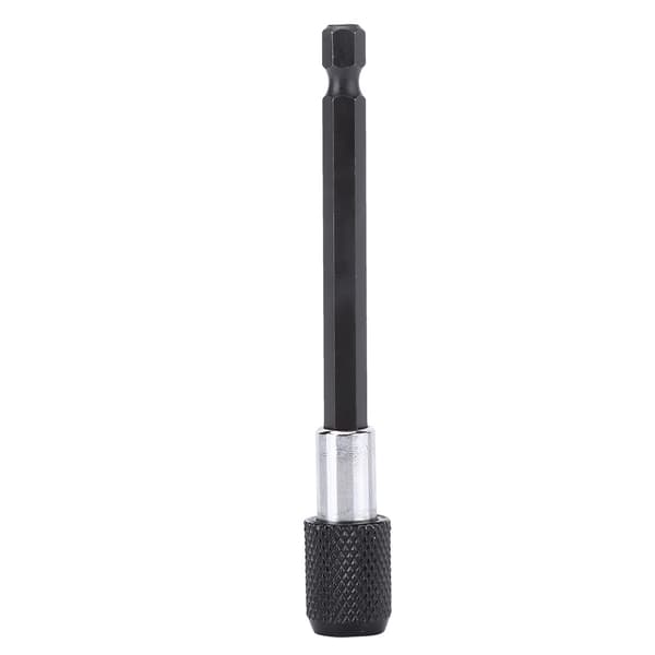 1/4\" Hex Quick-Release Skruetrækker Bitholder, Sort Riflet Skaft, 100mm