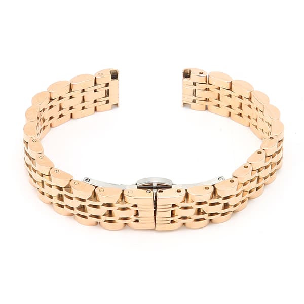 Udskiftning Rosaguld Rustfrit Stål Urrem 12mm 0.5 tommer Unisex Håndledsrem