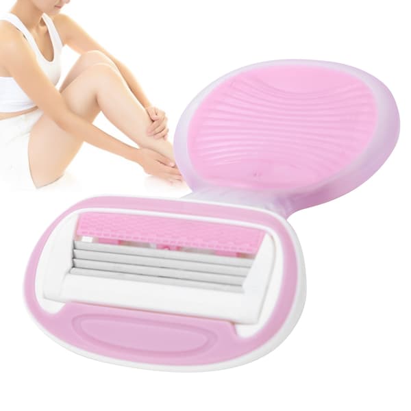 Manuel kropshårfjerner til kvinder, bærbar ansigts- og benhårfjerner, epilator, pink