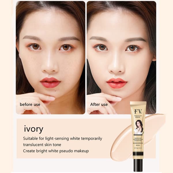 30g Full Täckning Makeup Bas Kräm Concealer Vattentät Långvarig Flytande Makeup