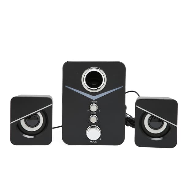Bluetooth-datorhögtalare 2.1 Djup bas Kompakt skrivbordsljud för bröllopsfest, svart
