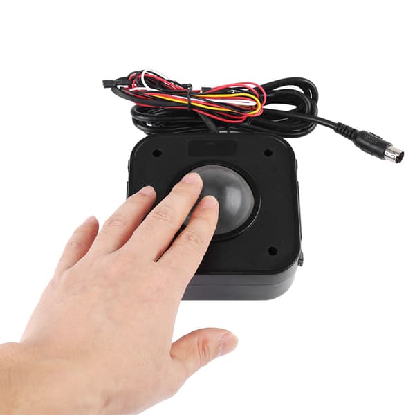 Belyst 4,5 cm rund LED-trackballmus PS/2 PCB-stik til arkade