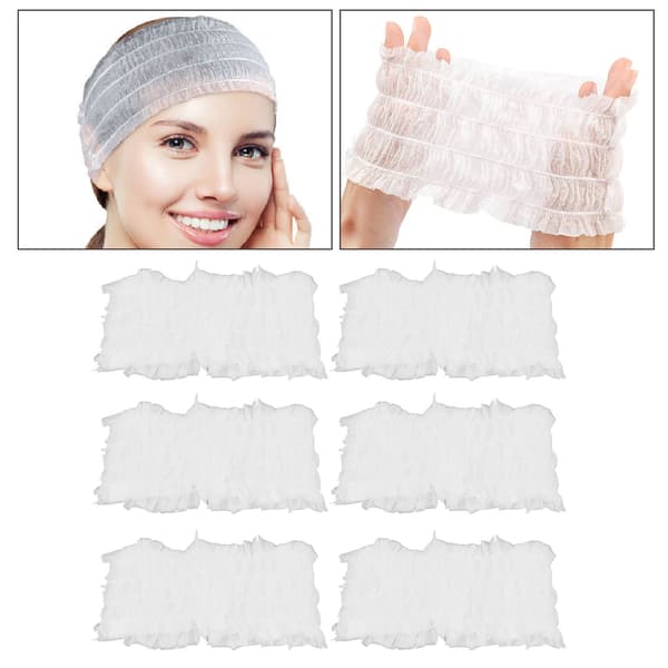 100 stk. engangs-spa-hårbånd, blødt, elastisk nonwoven ansigtshårbånd til makeup og hudpleje
