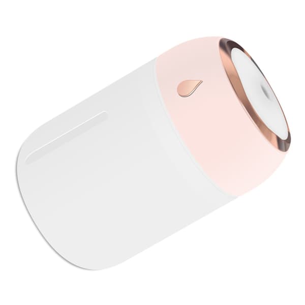 Bordsluftfuktare Fin Dimma Återfuktande Färgglad LED Aromaterapi Luftfuktare för Sovrum Rosa