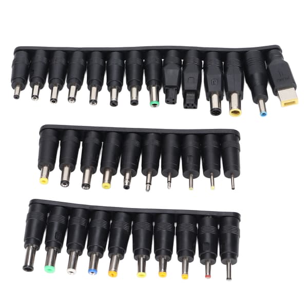 34-pak DC-strømstik 5,5 mm x 2,1 mm Universal bærbar opladerstikadapter Computertilbehør