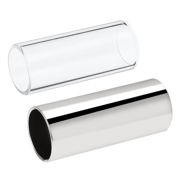 2 st gitarrslides 6 cm rostfritt stål glas tonbar set instrumenttillbehör