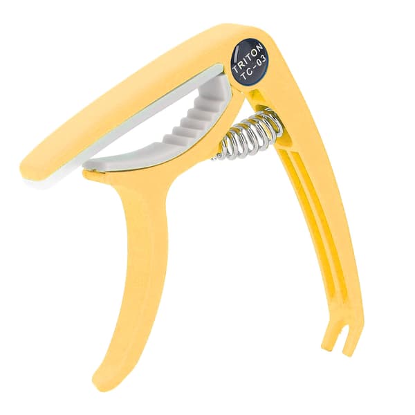 ABS Quick Clip Gitarr Capo Set med 5 Plektrum för Akustisk Elektrisk 6-strängad Gitarr Banjo Mandolin Ukulele Gul
