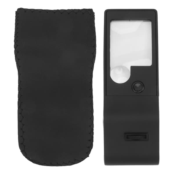Bärbar LED-förstoringsglas 3X 10X 55X med UV-detektering