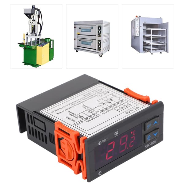 Kølerumstermostat Digital Dobbelt Probe LED Display Fryser Controller 220VAC