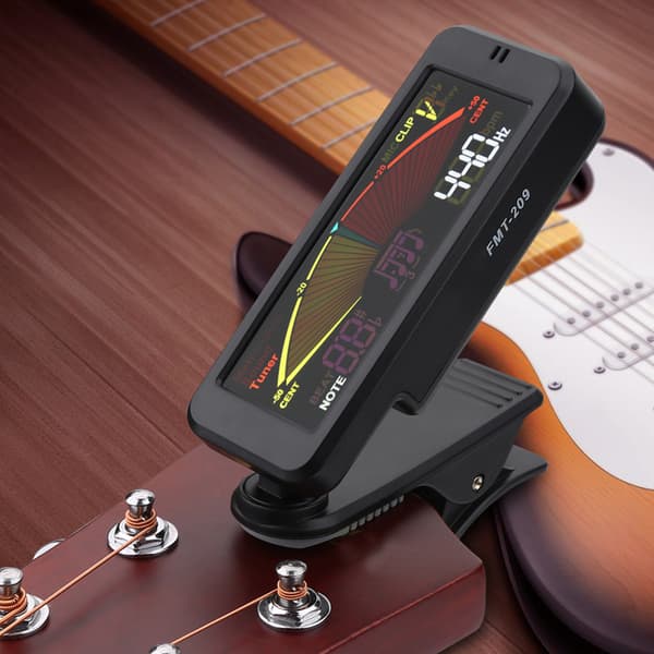 Flanger FMT-209 Digital Stämapparat med Clipfäste Kromatisk Gitarr Bas Ukulele Fiol