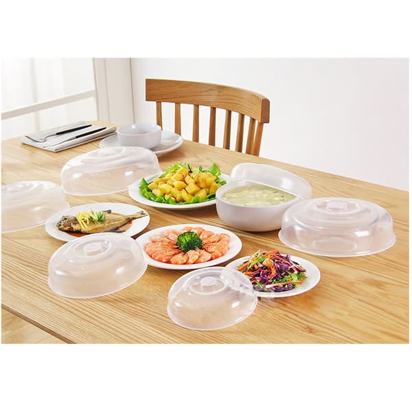 Mikrovågsskydd Transparent PP-material Matlock Greppdesign Säkert Hälsosamt Stort 20 cm