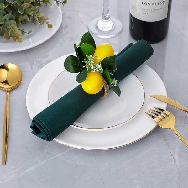 Citronimitation Servietringholder til Restaurant Borddekoration