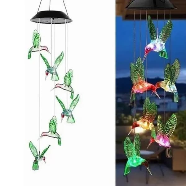 Farveskiftende Solar LED Vindklokke Lys til Have & Altan