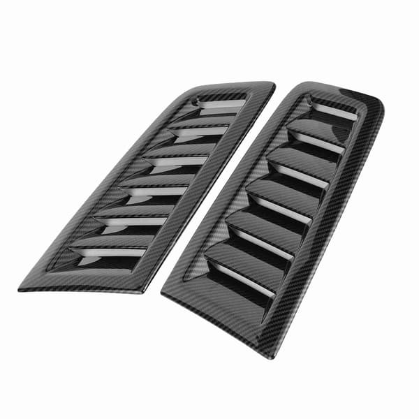 2 st universella motorhuvsventiler motorhuv bil exteriördelar för Focus RS MK2 Style Kolfiberfärg