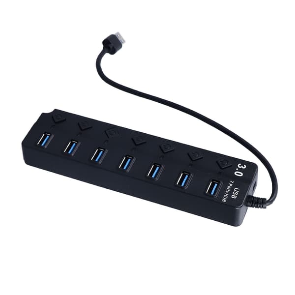 USB C Hub, Kompakt 7-ports USB-datafordeler til bærbar computer og mobile enheder