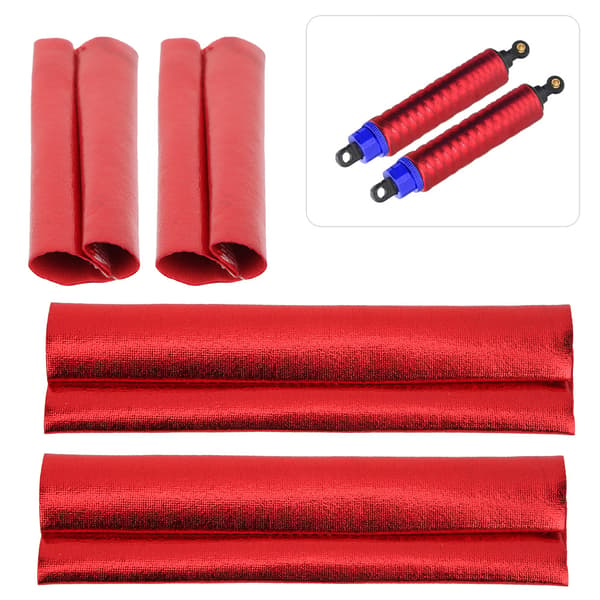 4-pack tyg stötdämpare dammskydd skyddsdelar för 1/10 RC bil röd