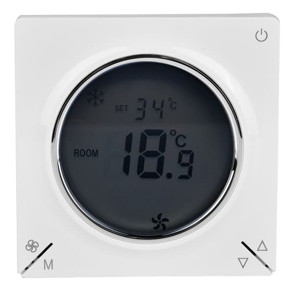 LCD-termostat för AC fläktkonvektor centralvärme kylning rumstemperaturkontroll