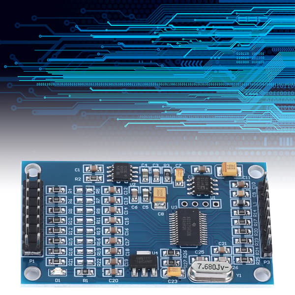 ADS1256 24Bit ADC-modul 8-kanals højpræcisions dataopsamlingskort ABS-kabinet