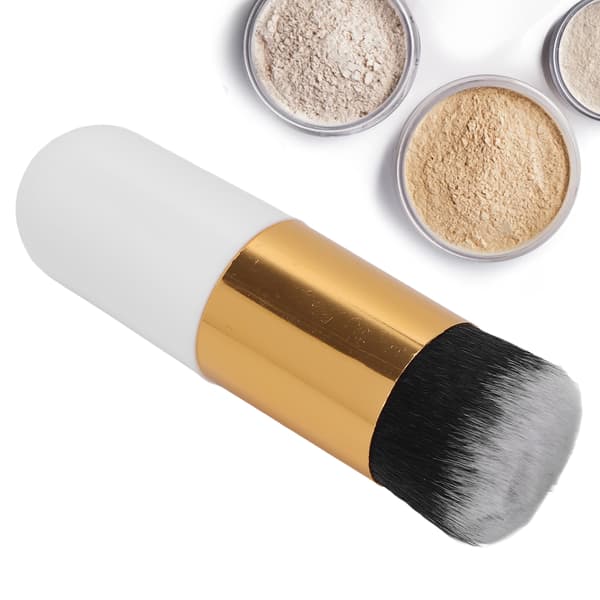 Foundation Makeup Børste Professionel Kosmetisk Flydende Blending Blush Flydende Pudder Børste til Daglig Makeup Hvid Guld