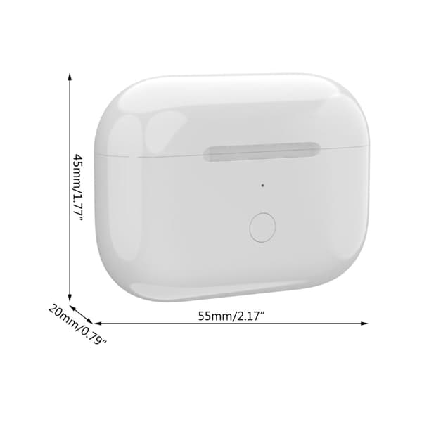 Trådløst opladningsetui 660mAh batteri, Qi & kabelopladning, Bluetooth-parringsknap til iOS Earbuds Pro 2