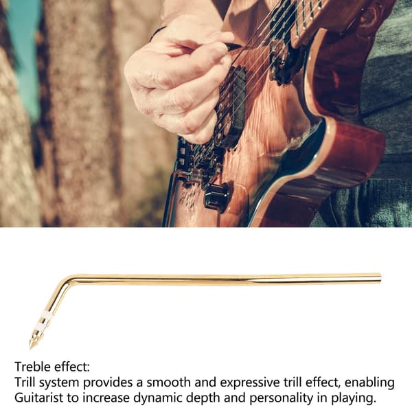 Inline elgitarr Tremolo Spak Metall Whammy Bar Guld 1st Multifunktionell Vibrato Arm