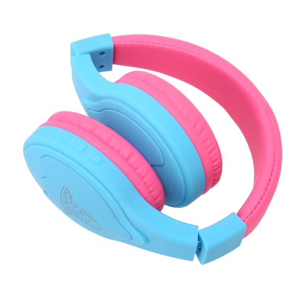 Bluetooth Junior Hovedtelefoner Stereo Støjisolerende RGB LED Foldbare Børne Trådløse Headset med Mikrofon Blå